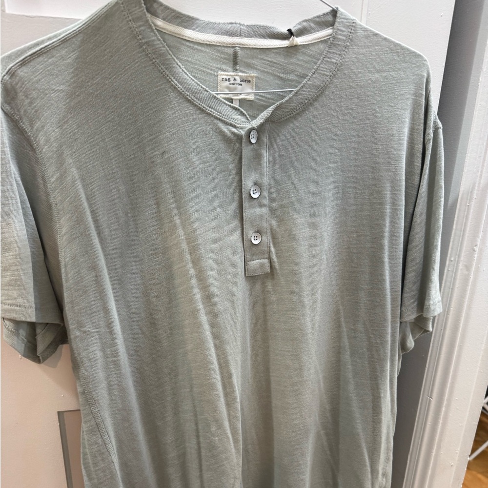 rag & bone Mid Gray Classic Flame Henley T-Shirt